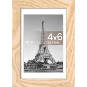 imageupsimples 20x30 Poster Frame Display Pictures 16x24 with Mat or 20x30 Without Mat Wall Hanging Picture Frame Natural 1 PackNatural