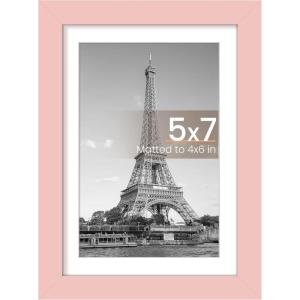 imageupsimples 20x30 Poster Frame Display Pictures 16x24 with Mat or 20x30 Without Mat Wall Hanging Picture Frame Natural 1 PackPink