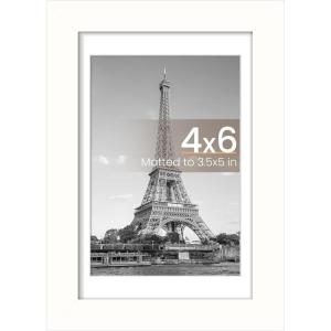 imageupsimples 20x30 Poster Frame Display Pictures 16x24 with Mat or 20x30 Without Mat Wall Hanging Picture Frame Natural 1 PackWhite