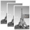 imageupsimples 12x18 Picture Frame White 3 Pack ScratchProof Poster Frames 12 x 18 for Photo Gallery  SlideIn Strips Horizontal or Vertical Wall MountingWhite