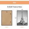 imageupsimples 12x18 Picture Frame White 3 Pack ScratchProof Poster Frames 12 x 18 for Photo Gallery  SlideIn Strips Horizontal or Vertical Wall MountingBlack