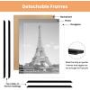 imageupsimples 12x18 Picture Frame White 3 Pack ScratchProof Poster Frames 12 x 18 for Photo Gallery  SlideIn Strips Horizontal or Vertical Wall MountingBlack