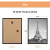 imageupsimples 12x18 Picture Frame White 3 Pack ScratchProof Poster Frames 12 x 18 for Photo Gallery  SlideIn Strips Horizontal or Vertical Wall MountingBlack