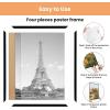 imageupsimples 12x18 Picture Frame White 3 Pack ScratchProof Poster Frames 12 x 18 for Photo Gallery  SlideIn Strips Horizontal or Vertical Wall MountingBlack