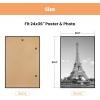 imageupsimples 12x18 Picture Frame White 3 Pack ScratchProof Poster Frames 12 x 18 for Photo Gallery  SlideIn Strips Horizontal or Vertical Wall MountingBlack