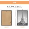 imageupsimples 12x18 Picture Frame White 3 Pack ScratchProof Poster Frames 12 x 18 for Photo Gallery  SlideIn Strips Horizontal or Vertical Wall MountingBlack