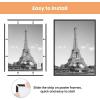 imageupsimples 12x18 Picture Frame White 3 Pack ScratchProof Poster Frames 12 x 18 for Photo Gallery  SlideIn Strips Horizontal or Vertical Wall MountingBlack