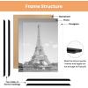 imageupsimples 12x18 Picture Frame White 3 Pack ScratchProof Poster Frames 12 x 18 for Photo Gallery  SlideIn Strips Horizontal or Vertical Wall MountingBlack