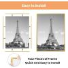 imageupsimples 12x18 Picture Frame White 3 Pack ScratchProof Poster Frames 12 x 18 for Photo Gallery  SlideIn Strips Horizontal or Vertical Wall MountingGold