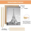 imageupsimples 12x18 Picture Frame White 3 Pack ScratchProof Poster Frames 12 x 18 for Photo Gallery  SlideIn Strips Horizontal or Vertical Wall MountingNatural