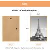 imageupsimples 12x18 Picture Frame White 3 Pack ScratchProof Poster Frames 12 x 18 for Photo Gallery  SlideIn Strips Horizontal or Vertical Wall MountingNatural