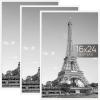 imageupsimples 12x18 Picture Frame White 3 Pack ScratchProof Poster Frames 12 x 18 for Photo Gallery  SlideIn Strips Horizontal or Vertical Wall MountingWhite