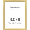 imageupsimples 11x17 Picture Frame Wall Gallery Photo Frames with Engineered Wood Brown 1 PackGold