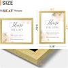 imageupsimples 11x17 Picture Frame Wall Gallery Photo Frames with Engineered Wood Brown 1 PackGold