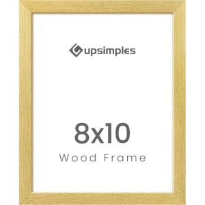 imageupsimples 11x17 Picture Frame Wall Gallery Photo Frames with Engineered Wood Brown 1 PackGold