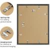 imageupsimples 8x10 Picture Frame Natural Solid Wooden Picture Frames Display 5x7 with Mat or 8 x 10 Without Mat Wall or Tabletop 1 Pack NaturalBlack