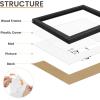 imageupsimples 8x10 Picture Frame Natural Solid Wooden Picture Frames Display 5x7 with Mat or 8 x 10 Without Mat Wall or Tabletop 1 Pack NaturalBlack