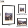 imageupsimples 8x10 Picture Frame Natural Solid Wooden Picture Frames Display 5x7 with Mat or 8 x 10 Without Mat Wall or Tabletop 1 Pack NaturalBlack