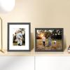 imageupsimples 8x10 Picture Frame Natural Solid Wooden Picture Frames Display 5x7 with Mat or 8 x 10 Without Mat Wall or Tabletop 1 Pack NaturalBlack