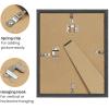 imageupsimples 8x10 Picture Frame Natural Solid Wooden Picture Frames Display 5x7 with Mat or 8 x 10 Without Mat Wall or Tabletop 1 Pack NaturalBlack