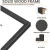 imageupsimples 8x10 Picture Frame Natural Solid Wooden Picture Frames Display 5x7 with Mat or 8 x 10 Without Mat Wall or Tabletop 1 Pack NaturalBlack