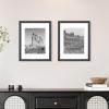 imageupsimples 8x10 Picture Frame Natural Solid Wooden Picture Frames Display 5x7 with Mat or 8 x 10 Without Mat Wall or Tabletop 1 Pack NaturalBlack