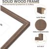imageupsimples 8x10 Picture Frame Natural Solid Wooden Picture Frames Display 5x7 with Mat or 8 x 10 Without Mat Wall or Tabletop 1 Pack NaturalBrown