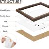 imageupsimples 8x10 Picture Frame Natural Solid Wooden Picture Frames Display 5x7 with Mat or 8 x 10 Without Mat Wall or Tabletop 1 Pack NaturalBrown