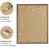 imageupsimples 8x10 Picture Frame Natural Solid Wooden Picture Frames Display 5x7 with Mat or 8 x 10 Without Mat Wall or Tabletop 1 Pack NaturalBrown