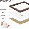 imageupsimples 8x10 Picture Frame Natural Solid Wooden Picture Frames Display 5x7 with Mat or 8 x 10 Without Mat Wall or Tabletop 1 Pack NaturalBrown
