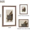 imageupsimples 8x10 Picture Frame Natural Solid Wooden Picture Frames Display 5x7 with Mat or 8 x 10 Without Mat Wall or Tabletop 1 Pack NaturalBrown