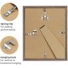 imageupsimples 8x10 Picture Frame Natural Solid Wooden Picture Frames Display 5x7 with Mat or 8 x 10 Without Mat Wall or Tabletop 1 Pack NaturalBrown