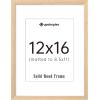 imageupsimples 8x10 Picture Frame Natural Solid Wooden Picture Frames Display 5x7 with Mat or 8 x 10 Without Mat Wall or Tabletop 1 Pack NaturalNatural