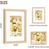 imageupsimples 8x10 Picture Frame Natural Solid Wooden Picture Frames Display 5x7 with Mat or 8 x 10 Without Mat Wall or Tabletop 1 Pack NaturalNatural