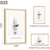 imageupsimples 8x10 Picture Frame Natural Solid Wooden Picture Frames Display 5x7 with Mat or 8 x 10 Without Mat Wall or Tabletop 1 Pack NaturalNatural