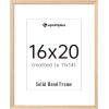 imageupsimples 8x10 Picture Frame Natural Solid Wooden Picture Frames Display 5x7 with Mat or 8 x 10 Without Mat Wall or Tabletop 1 Pack NaturalNatural