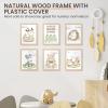 imageupsimples 8x10 Picture Frame Natural Solid Wooden Picture Frames Display 5x7 with Mat or 8 x 10 Without Mat Wall or Tabletop 1 Pack NaturalNatural