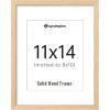 imageupsimples 8x10 Picture Frame Natural Solid Wooden Picture Frames Display 5x7 with Mat or 8 x 10 Without Mat Wall or Tabletop 1 Pack NaturalNatural