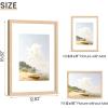 imageupsimples 8x10 Picture Frame Natural Solid Wooden Picture Frames Display 5x7 with Mat or 8 x 10 Without Mat Wall or Tabletop 1 Pack NaturalNatural