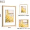imageupsimples 8x10 Picture Frame Natural Solid Wooden Picture Frames Display 5x7 with Mat or 8 x 10 Without Mat Wall or Tabletop 1 Pack NaturalNatural