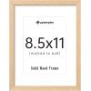 imageupsimples 8x10 Picture Frame Natural Solid Wooden Picture Frames Display 5x7 with Mat or 8 x 10 Without Mat Wall or Tabletop 1 Pack NaturalNatural