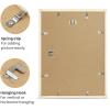 imageupsimples 8x10 Picture Frame Natural Solid Wooden Picture Frames Display 5x7 with Mat or 8 x 10 Without Mat Wall or Tabletop 1 Pack NaturalWhite