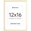 imageupsimples 8x10 Picture Frame Natural Solid Wooden Picture Frames Display 5x7 with Mat or 8 x 10 Without Mat Wall or Tabletop 1 Pack NaturalWhite