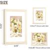 imageupsimples 8x10 Picture Frame Natural Solid Wooden Picture Frames Display 5x7 with Mat or 8 x 10 Without Mat Wall or Tabletop 1 Pack NaturalWhite