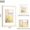 imageupsimples 8x10 Picture Frame Natural Solid Wooden Picture Frames Display 5x7 with Mat or 8 x 10 Without Mat Wall or Tabletop 1 Pack NaturalWhite