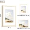 imageupsimples 8x10 Picture Frame Natural Solid Wooden Picture Frames Display 5x7 with Mat or 8 x 10 Without Mat Wall or Tabletop 1 Pack NaturalWhite