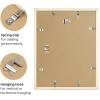 imageupsimples 8x10 Picture Frame Natural Solid Wooden Picture Frames Display 5x7 with Mat or 8 x 10 Without Mat Wall or Tabletop 1 Pack NaturalWhite