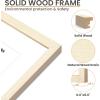 imageupsimples 8x10 Picture Frame Natural Solid Wooden Picture Frames Display 5x7 with Mat or 8 x 10 Without Mat Wall or Tabletop 1 Pack NaturalWhite