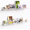 imageupsimples 2 Pack 355x55 Inches Acrylic Shelves for Wall Storage Floating Bookshelves for Kids Display Shelf Organizer for Bathroom Bedroom Living Room Kitchen Clear2