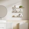 imageupsimples 2 Pack 355x55 Inches Acrylic Shelves for Wall Storage Floating Bookshelves for Kids Display Shelf Organizer for Bathroom Bedroom Living Room Kitchen Clear2
